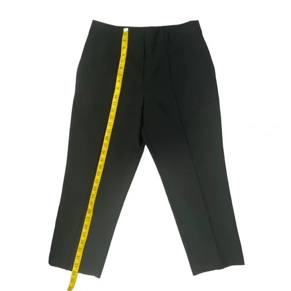 Asos Design Women’s Black Cropped High-Rise Pants, Front Seam, EUC, Size 14 - Picture 8 of 14